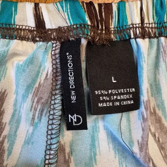 Lot of 3 Womens New Directions Wide-Leg Stretch Palazzo Pants and Blouse Sz L - Picture 8 of 13